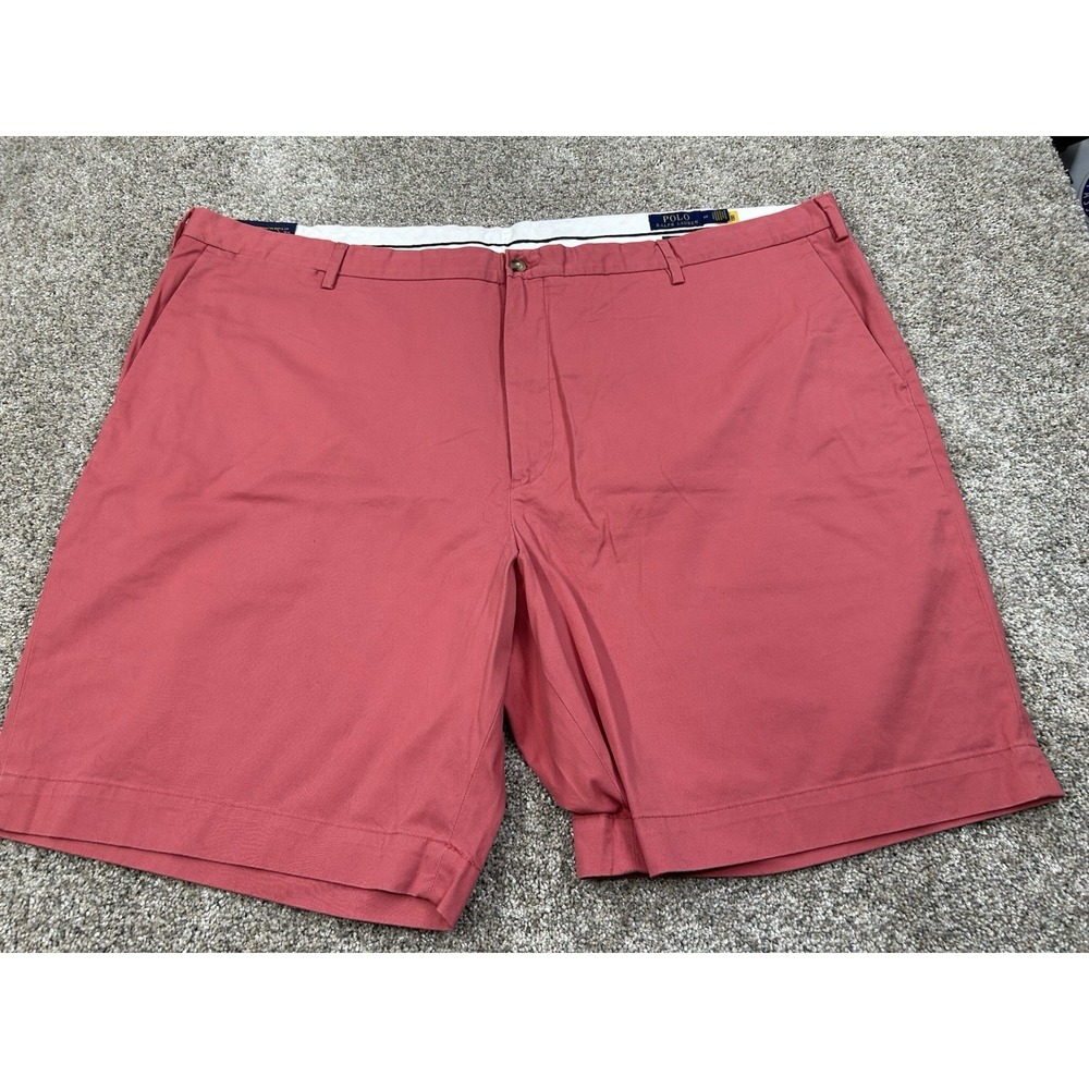 New Polo Ralph Lauren Shorts Mens 50B Big Salmon Pink Red Chino Relaxed #0314